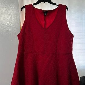 Red peplum blouse